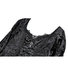 Darkinlove Women's Gothic Lace-up High/Low Hem Puff Flare Sleeve Short Dress