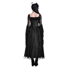 Darkinlove Women's Gothic Lace-up Jacquard Overbust Corset Black