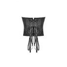 Darkinlove Women's Gothic Lace-up Jacquard Overbust Corset Black