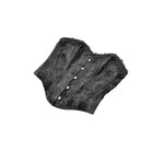 Darkinlove Women's Gothic Lace-up Jacquard Overbust Corset Black