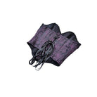 Darkinlove Women's Gothic Lace-up Jacquard Overbust Corset Purple