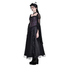 Darkinlove Women's Gothic Lace-up Jacquard Overbust Corset Purple