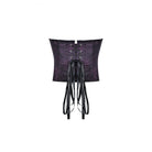 Darkinlove Women's Gothic Lace-up Jacquard Overbust Corset Purple