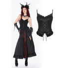 Darkinlove Women's Gothic Lace-up Pleated Bustier