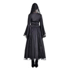 Darkinlove Women's Gothic Lace-up Plunging V-neck Lace Hood Flare Sleeve Blouse