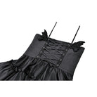 Darkinlove Women's Gothic Lace-up Two-tone Layered Ruffle Hem Slip Dress