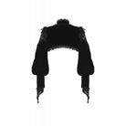 Darkinlove Women's Gothic Lantern Sleeved Lace Splice Velvet Cape