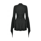 Darkinlove Women's Gothic Lapel Collar Flared Sleeved Witch Dress