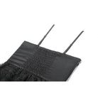 Darkinlove Women's Gothic Layered Lace Ruched Maxi Dress