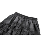 Darkinlove Women's Gothic Layered Lace Trim Ruffle Mini Skirt