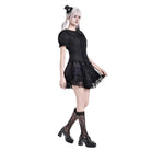 Darkinlove Women's Gothic Layered Lace Trim Ruffle Mini Skirt