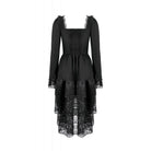Darkinlove Women's Gothic Layered Lace-up Square-cut Collar Dress