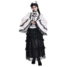 Darkinlove Women's Gothic Layered Ruffle Floral Lace Maxi Skirt