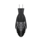 Darkinlove Women's Gothic Layered Ruffled High-Low Slip Dress