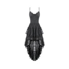 Darkinlove Women's Gothic Layered Ruffled High-Low Slip Dress
