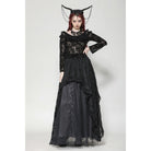 Darkinlove Women's Gothic Layered Ruffled Lace Shirt