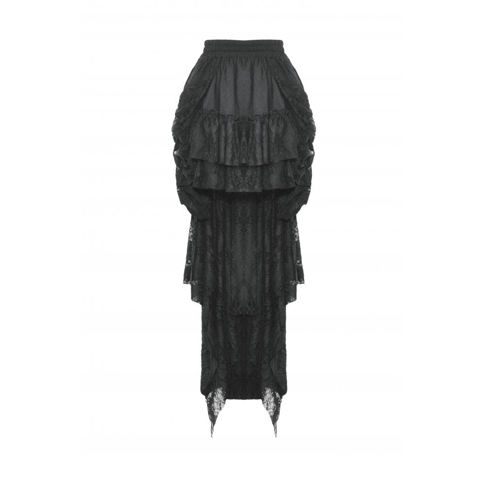 Darkinlove Women's Gothic Layered Unedged High-low Skirt