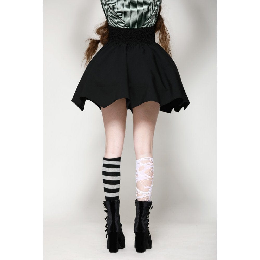 Darkinlove Women's Gothic Lolita Batwing High-waisted Short Skirt