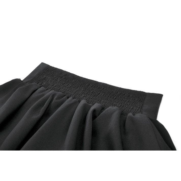 Darkinlove Women's Gothic Lolita Bowknot Waist Short Pleated Skirt