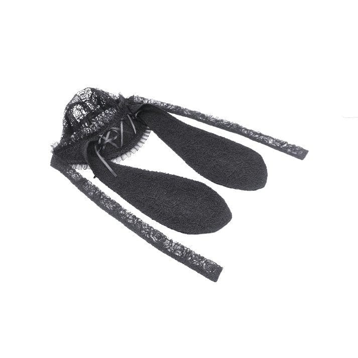 Darkinlove Women's Gothic Lolita Lace Rabbit Ear Hair Accessories