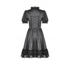 Darkinlove Women's Gothic Lolita Lacing-up Puff Sleeved Lace Dress