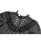 Darkinlove Women's Gothic Lolita Lacing-up Puff Sleeved Lace Dress