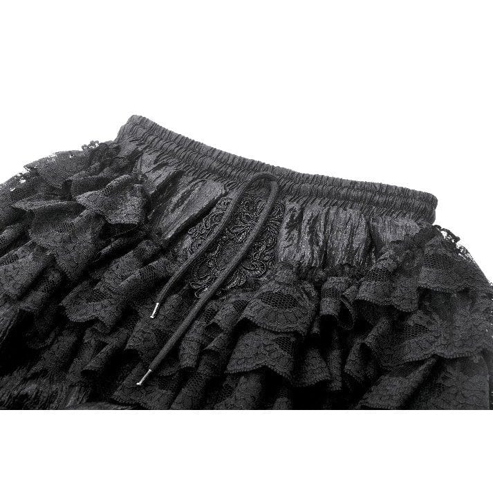 Darkinlove Women's Gothic Lolita Multilayered Lantern Shorts