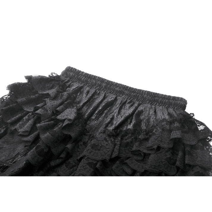 Darkinlove Women's Gothic Lolita Multilayered Lantern Shorts