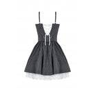 Darkinlove Women's Gothic Lolita Pinstriped Slip Dress