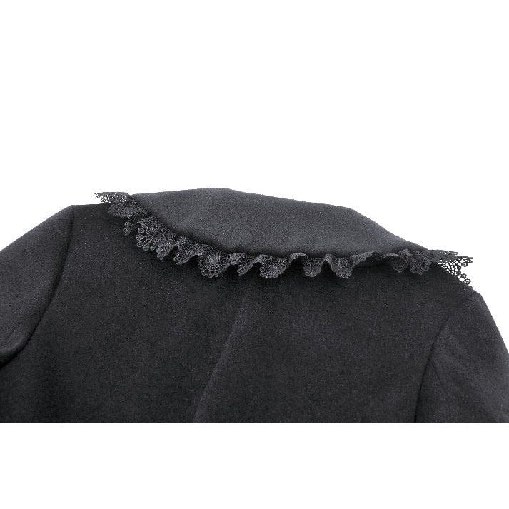 Darkinlove Women's Gothic Lolita Pleated Buttons Coat