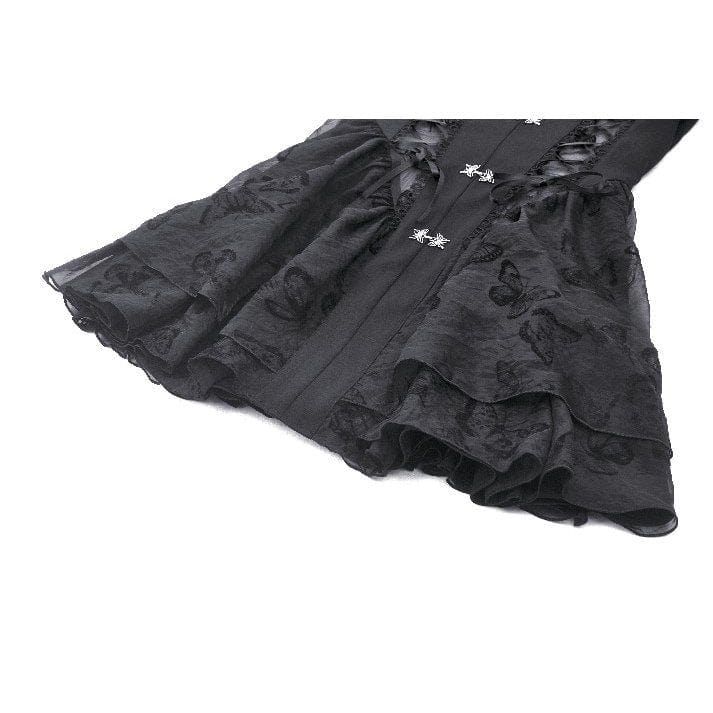 Darkinlove Women's Gothic Lolita Puff Sleeved Bubble Grad Dress