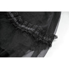 Darkinlove Women's Gothic Mesh Tailed Lace Pleated Skirt