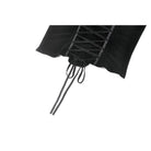 Darkinlove Women's Gothic Metal Chain Contrast Color Velvet Overbust Corset