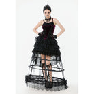Darkinlove Women's Gothic Multi-Layered Lace Boning Petticoat