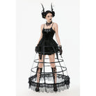 Darkinlove Women's Gothic Multi-Layered Lace Boning Petticoat