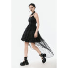 Darkinlove Women's Gothic Multi-Layered Lace Fishtail Slip Dress