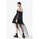 Darkinlove Women's Gothic Multi-Layered Lace Fishtail Slip Dress