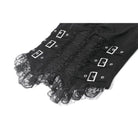 Darkinlove Women's Gothic Multilayer Buckle Straps Lace Patchwork Tank Top