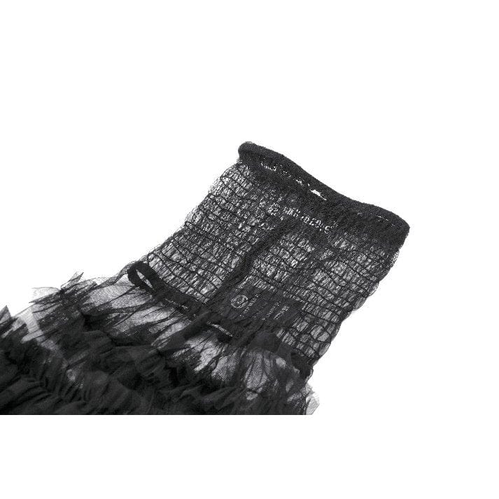 Darkinlove Women's Gothic Multilayer Mesh Leg Warmer