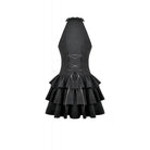 Darkinlove Women's Gothic Multilayer Ruffled Cutout Halter Dress