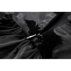 Darkinlove Women's Gothic Multilayer Ruffles Lace Velet Slip Dress