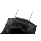 Darkinlove Women's Gothic Multilayer Ruffles Lace Velet Slip Dress