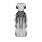 Darkinlove Women's Gothic Multilayer Sheer Mesh Dress