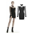 Darkinlove Women's Gothic Net Sleeve Halter Dresses