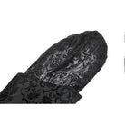 Darkinlove Women's Gothic Off-shoulder Flare Sleeved Hooded Maxi Dress Black