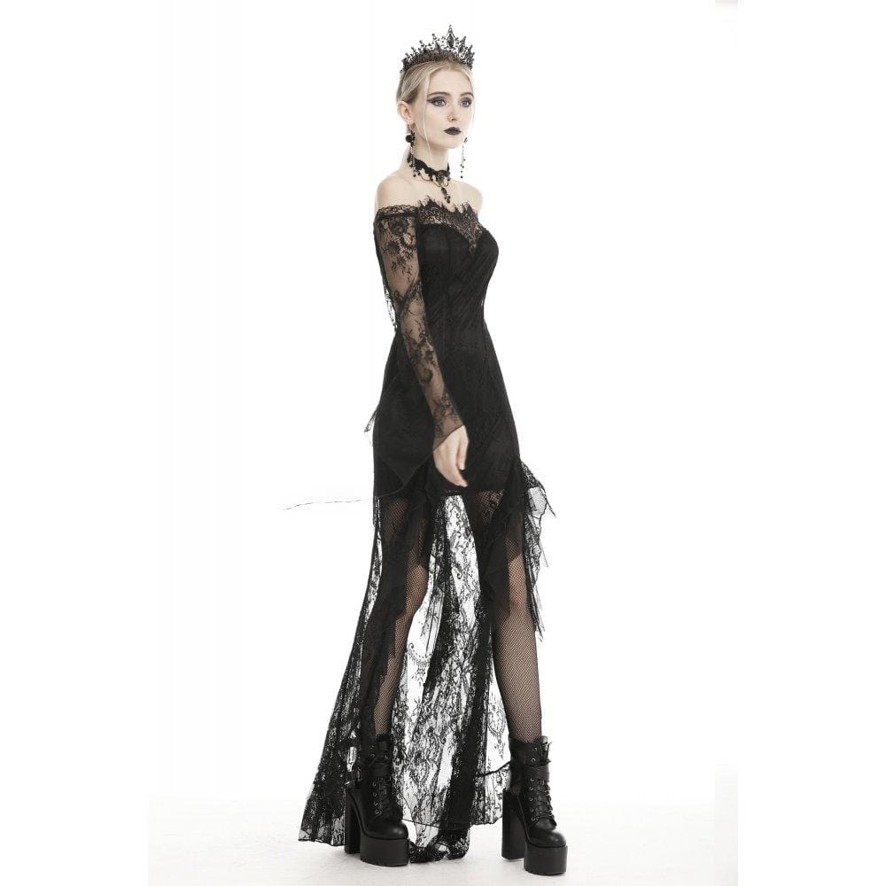 Darkinlove Women's Gothic Off-shoulder Lace Dresses