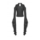 Darkinlove Women's Gothic Off Shoulder Lace Flared Sleeved Blouse