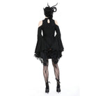Darkinlove Women's Gothic Off Shoulder Lace Splice Dress