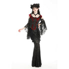 Darkinlove Women's Gothic Off-the-shoulder Contrast Color Lace Top