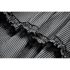 Darkinlove Women's Gothic Pinstripe Multilayer Falbala Slip Dress